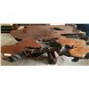 Image 4 : Vintage Wood Redwood Live Edge Table 53" Wide X 43" Long X 15" Tall