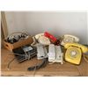 Image 1 : Vintage Telephone and Accessories Lot Including Four Rotary Two Others and Answering Machine