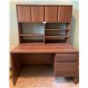 Image 1 : Desk with Hutch Top 50" Wide X 60" Tall X 30" Deep With Original Keys