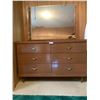 Image 4 : Three Piece Vintage Head Board 57" Wide X 85" Long Dresser With Mirror 63" Tall X 42" Wide