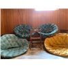 Image 1 : Two Vintage Wicker Round Chairs With Two Covers