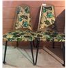 Image 1 : Two Mid Century Dining Table Chairs With Excellent Original Fabric