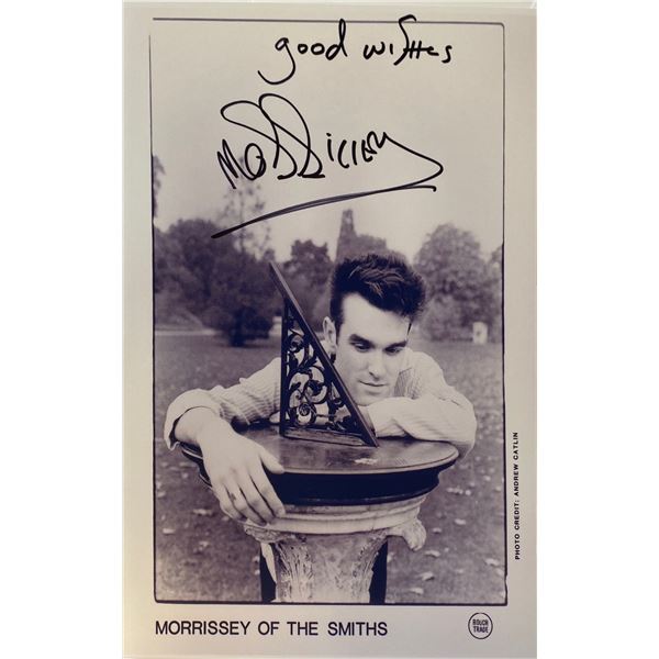 Autograph Signed Morrissey Photo