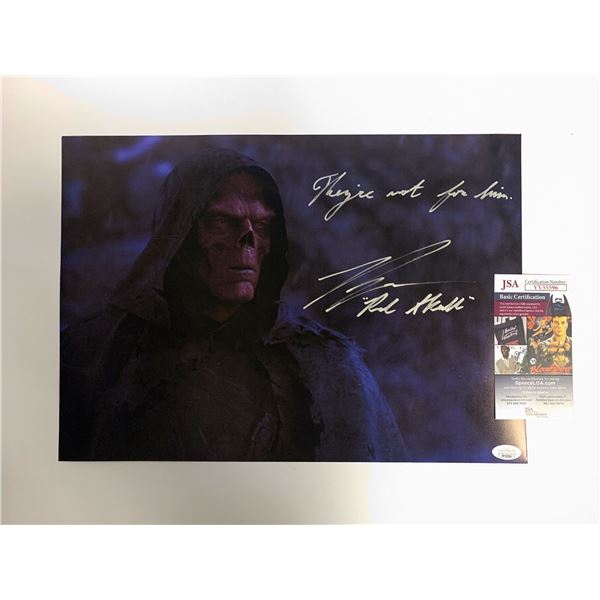 Signed Red Skull Photo JSA