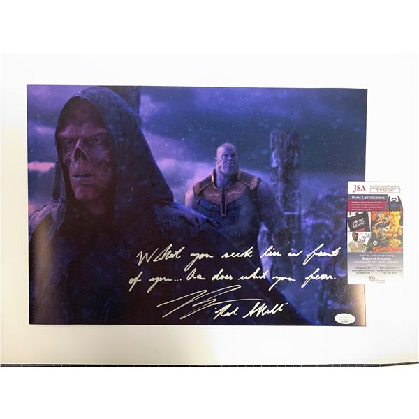 Signed Red Skull Photo JSA
