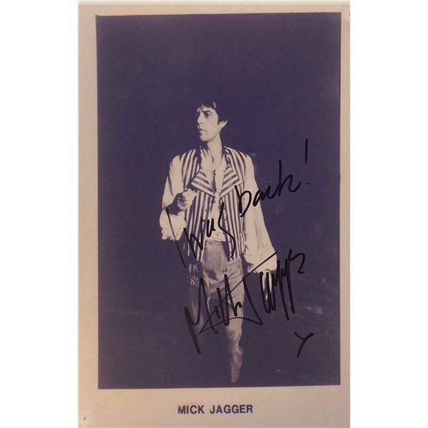 Autograph Signed Mick Jagger Photo