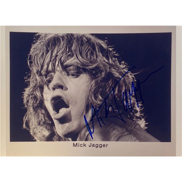 Autograph Signed Mick Jagger Photo