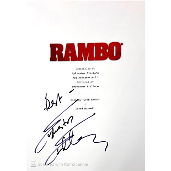 Autograph Signed Script Cover Rambo