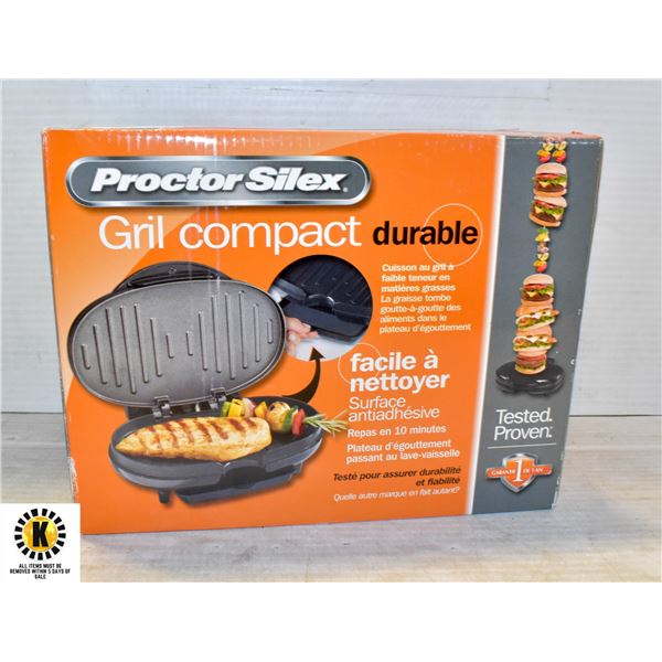 PROCTOR SILEX DURABLE COMPACT GRILL