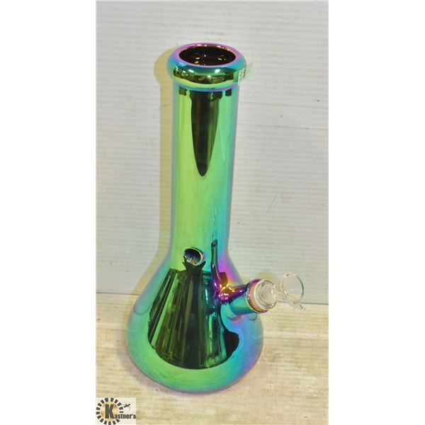 NEW 12" METALLIC GREEN BEAKER BONG