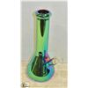 Image 1 : NEW 12" METALLIC GREEN BEAKER BONG
