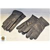 Image 1 : 2 PACK LADIES LEATHER GLOVES SIZE SMALL