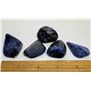 Image 1 : 18)  LOT OF 5 POLISH SODA LITE HEALING STONES,