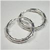 Image 1 : BZ1121-17 SILVER HOOP EARRINGS