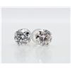 Image 1 : BZ784-37 10K WHITE GOLD, WHITE MOISSANITE EARRINGS