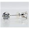 Image 2 : BZ784-37 10K WHITE GOLD, WHITE MOISSANITE EARRINGS