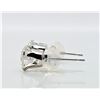 Image 3 : BZ784-37 10K WHITE GOLD, WHITE MOISSANITE EARRINGS