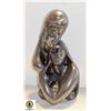 Image 1 : BLACK CERAMIC LARGE COUPLE STATUE H-17"