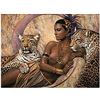 Image 1 : DIY PAINT BY NUMBERS KIT AFRICAN LADY CHEETAH