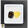 Image 1 : #202-NATURAL SMOKY QUARTZ 9.52CT,YELLOW OPAL 4.84C