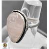 Image 1 : #378-NATURAL PINK ROSE QUARTZ RING SIZE 7