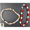 Image 1 : #119-NATURAL MOOKAITE, RED JADE ,FRESH WATER PEARL