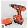 Image 1 : BLACK & DECKER 18V DRILL W/ EXTRA BATTERY