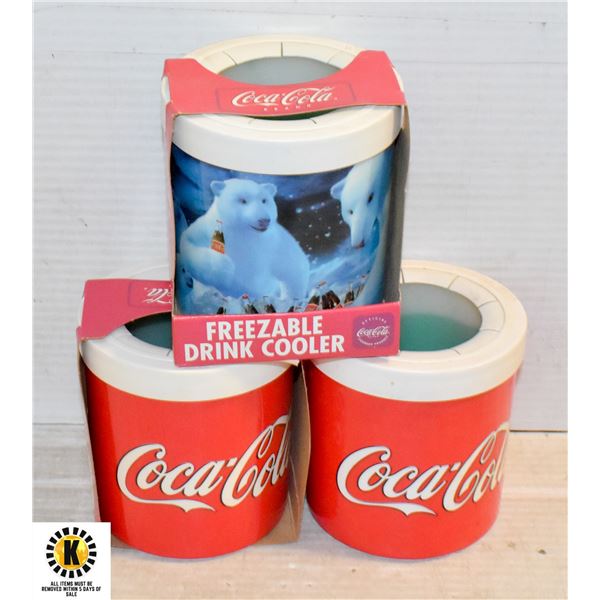 SET OF COCA-COLA FREEZABLE HOLDERS FOR DRINKS