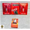 Image 1 : 4 PACKS OF VINTAGE COCA-COLA PLAYING CARDS