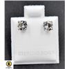 Image 1 : #74-NATURAL  AQUAMARINE STUD EARRINGS 5MM