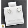 Image 1 : #83-NATURAL  MOONSTONE  STUD EARRINGS 5 MM