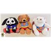 Image 1 : 3 SUPERMAN PLUSH ANIMALS W/TAGS