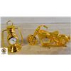 2 MINIATURE BRASS COLLECTOR CLOCKS