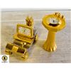 Image 1 : 2 MINIATURE BRASS COLLECTOR CLOCKS