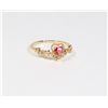 NEW GOLD TONE FLOWER & HEART RHINESTONE CUFF RING