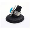 Image 1 : 6)  NATURAL OVAL BLUE CHALCEDONY SILVER PLATED