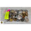 Image 1 : BAG OF OLD VARIOUS WORLD COINS APROX 3LBS