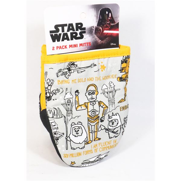 NEW 2PC STAR WARS THEME MINI MITS (OVEN MITS)