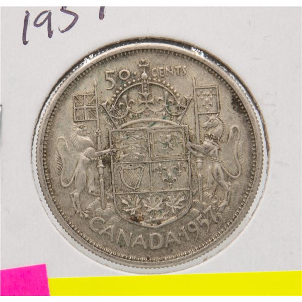 1957 CANADIAN SILVER HALF DOLLAR