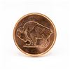 Image 2 : .999 FINE BUFFALO HEAD COPPER COIN IN HARD CASE