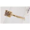 Image 2 : 14KT YELLOW GOLD PINKISH BROWN DIAMOND RING SZ 6.5