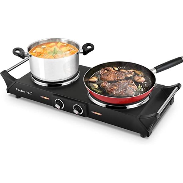 NEW TECHWOOD ES-3202 DOUBLE HOTPLATE