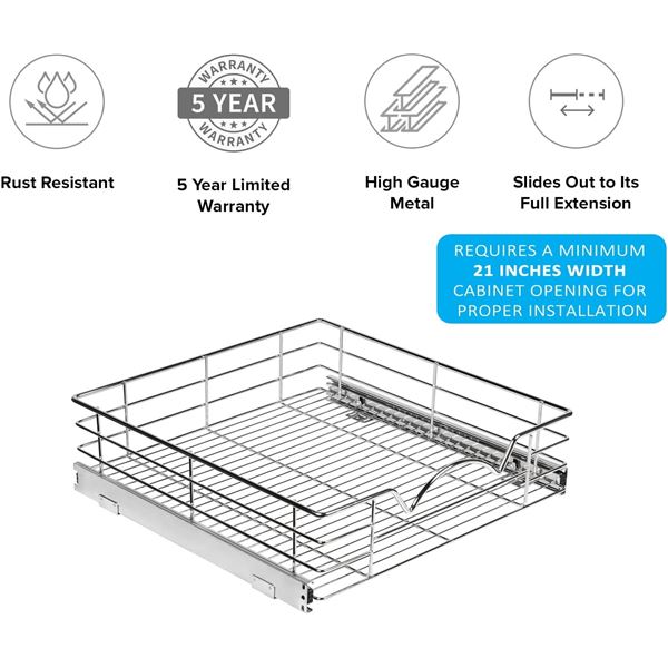 NEW HOLDN'STORAGE METAL 5" HIGH SLIDE OUT CABINET