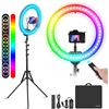 Image 1 : NEW REPACKED TYCKA RGB RING LIGHT WITH TRIPOD AND