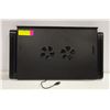 NEW BLACK LAPTOP LAP DESK WITH DUAL USB FAN