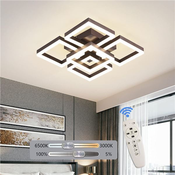 NEW GEADI LED 5 SQUARE CEILING LIGHT, DIMMABLE