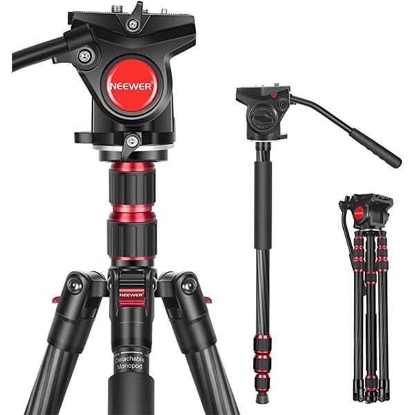 NEW NEEWER 2 IN 1 N55CL CARBON FIBER CAMERA TRIPOD