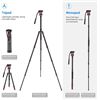 Image 2 : NEW NEEWER 2 IN 1 N55CL CARBON FIBER CAMERA TRIPOD