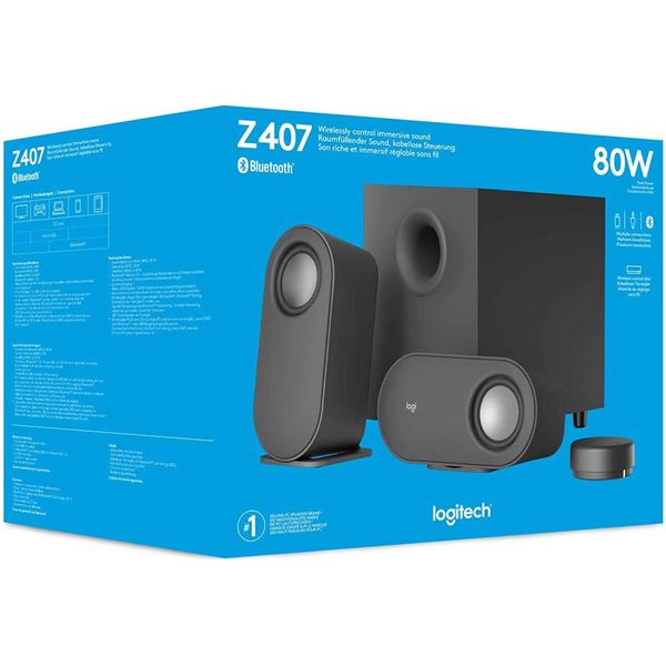 NEW LOGITECH Z407 80W BLUETOOTH SPEAKER SYSTEM