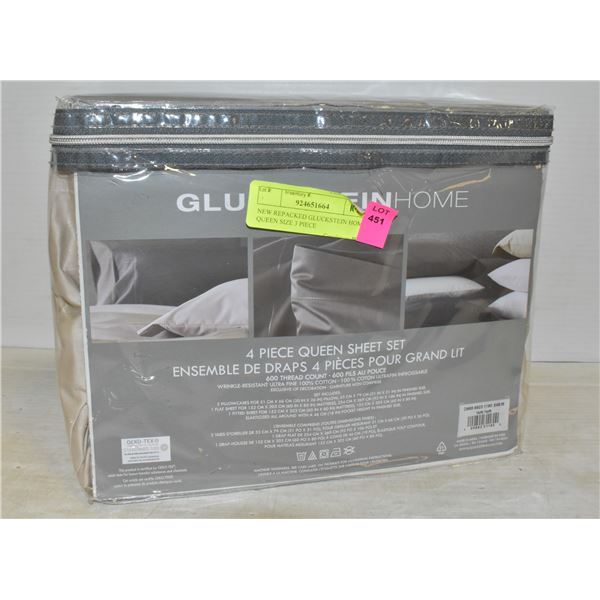 NEW REPACKED GLUCKSTEIN HOME QUEEN SIZE 3 PIECE